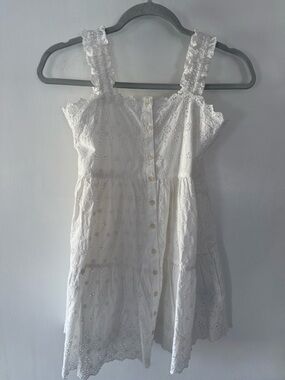 GAP White Eyelet Sundress with Ruffle Straps